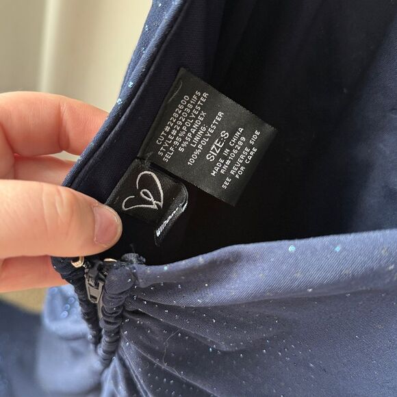 Windsor Navy Blue Tatum Formal Glitter Mermaid Dress - Picture 9 of 9